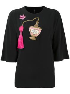 блузка с заплаткой в виде флакона духов Dolce &amp; Gabbana