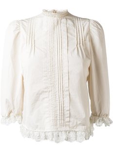 блузка с плиссировкой и оборками Dsquared2