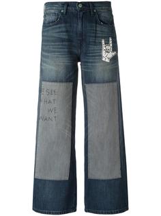 широкие джинсы с вышитым текстом Sandrine Rose