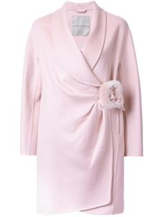 пальто с запахом на пряжке Ermanno Scervino