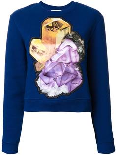 толстовка с нашивкой кристаллов Carven