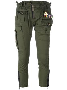 укороченные брюки Golden Arrow в стиле милитари Dsquared2