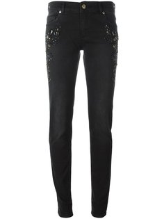 укороченные декорированные  джинсы Versace Jeans