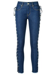 side lace up skinny jeans Amapô