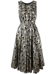 металлизированное платье с узором из вееров Ultràchic