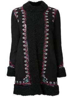 пальто с вышивкой с цветочным узором Vilshenko