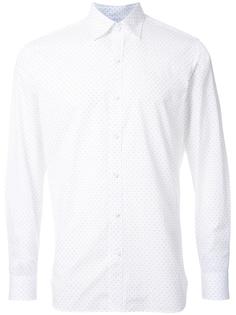 поплиновая рубашка с мелким принтом стрел Kent &amp; Curwen
