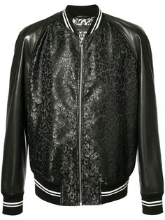 куртка-бомбер с кожаными панелями Alexander McQueen
