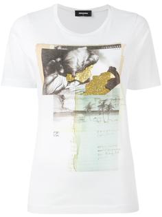 футболка с принтом коллажа Dsquared2