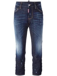 джинсы Boyfriend с эффектом разбрызганной краски  Dsquared2