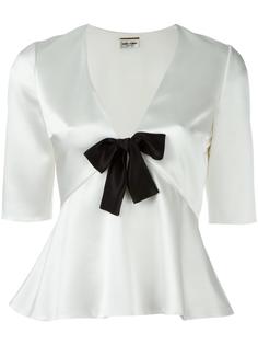 блузка с бантом Saint Laurent