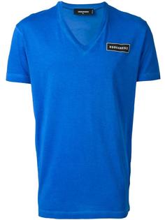 футболка с V-образным вырезом и логотипом Dsquared2