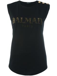 футболка с логотипом Balmain