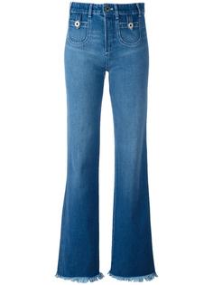 джинсы с необработанным низом Chloé