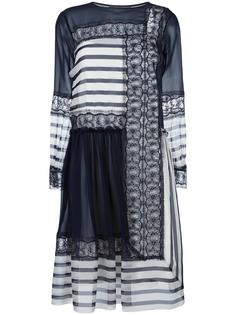 платье с контрастной панелью Alberta Ferretti