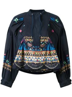 блузка с этническим орнаментом Sacai