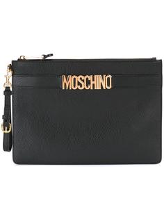 клатч с логотипом  Moschino