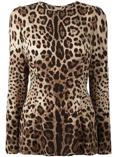 топ с леопардовым узором Dolce &amp; Gabbana