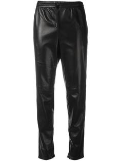 прямые кожаные брюки Saint Laurent