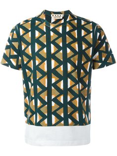футболка с геометрическим рисунком Marni