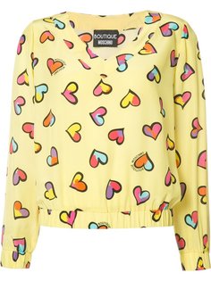 блузка с принтом сердец Boutique Moschino