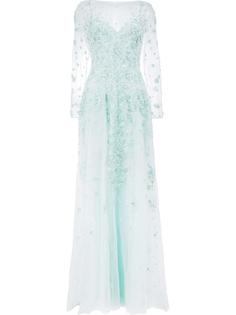 платье с цветочной вышивкой  Zuhair Murad