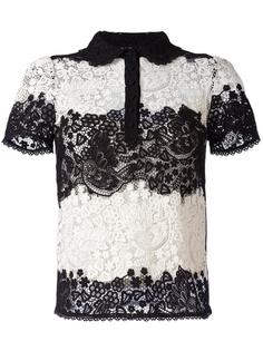 кружевная рубашка с короткими рукавами Red Valentino