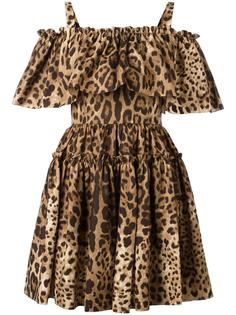 платье с леопардовым принтом Dolce &amp; Gabbana
