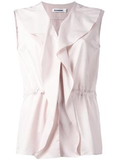 блузка с присборенным поясом Jil Sander