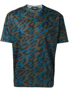 футболка с леопардовым принтом   Dsquared2