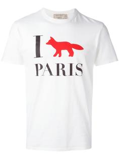 футболка I &amp;lt;3 Paris  Maison Kitsuné