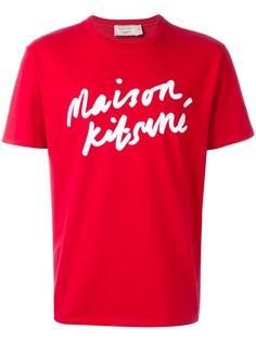 футболка с принтом логотипа   Maison Kitsuné