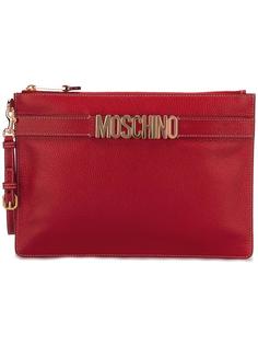 клатч с логотипом Moschino