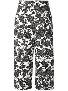 укороченные брюки с цветочным рисунком MSGM