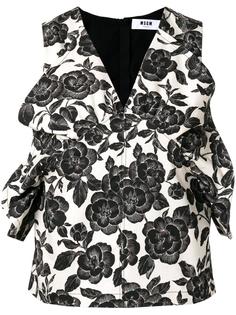блузка с цветочным принтом  MSGM