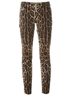 брюки с леопардовым принтом  Dolce &amp; Gabbana