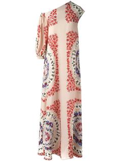 асимметричное платье с цветочным узором MSGM