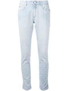 джинсы скинни с вышивкой звезд Stella McCartney