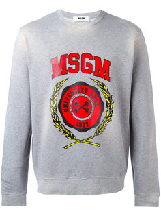толстовка с принтом-логотипом MSGM