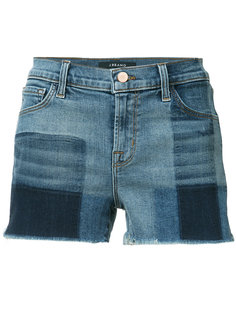 джинсовые шорты в клетку J Brand