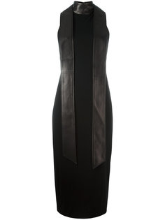 приталенное кожаное платье с воротником-чокер Tom Ford