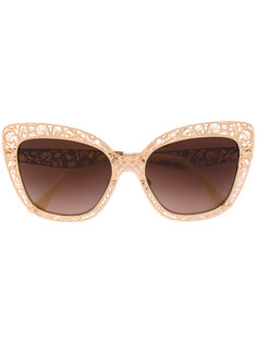 солнцезащитные очки в ажурной оправе Dolce &amp; Gabbana Eyewear