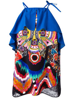 блузка с абстрактным принтом   Roberto Cavalli