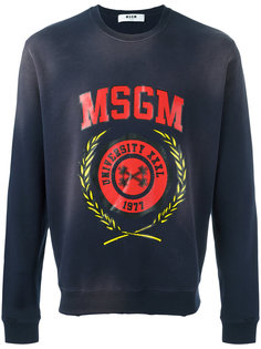 толстовка с принтом логотипа MSGM