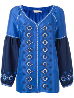 блузка с узором Tory Burch