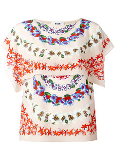 блузка с цветочным узором MSGM