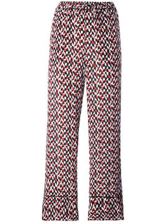 брюки палаццо с узором Marni