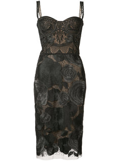 платье с цветочным узором Marchesa Notte