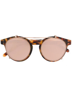 круглые солнцезащитные очки в черепаховой оправе Linda Farrow