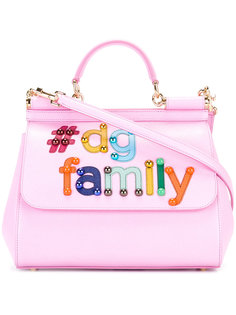 сумка-тоут с аппликацией DG family Dolce &amp; Gabbana